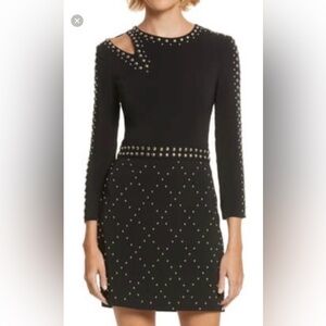 A.L.C. Black Studded Cut Out Dress